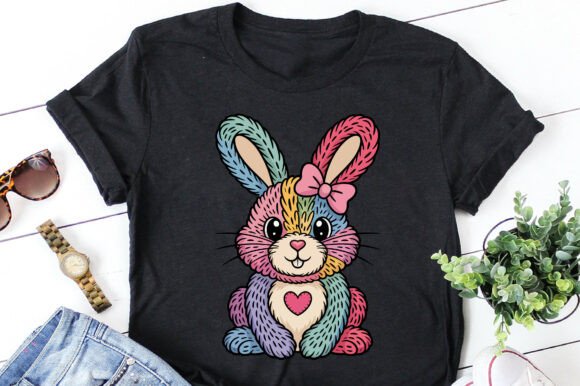 A Charming Easter Bunny Graphic for T-Shirt Designs