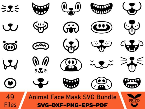 A Cute Animal Face SVG Bundle for Business Graphics