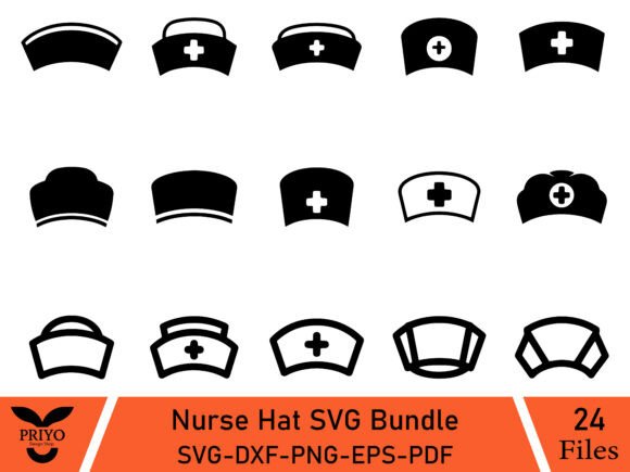 Nurse Hat SVG Graphics for Crafts & Commercial Products