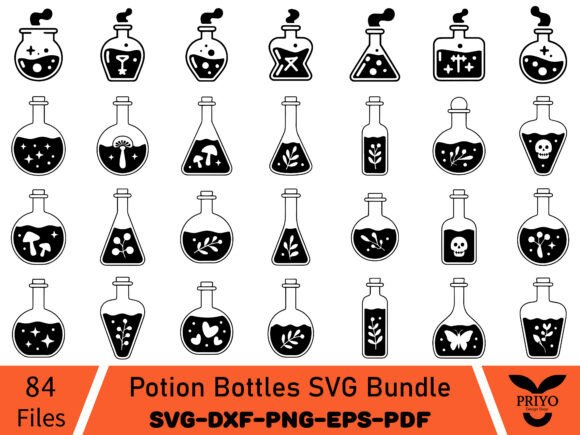 Potion Bottles SVG Bundle: A Graphics Review for Creatives