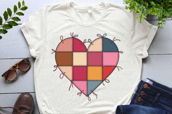 Using a Patchwork Heart Graphic for Valentine’s Illustrations